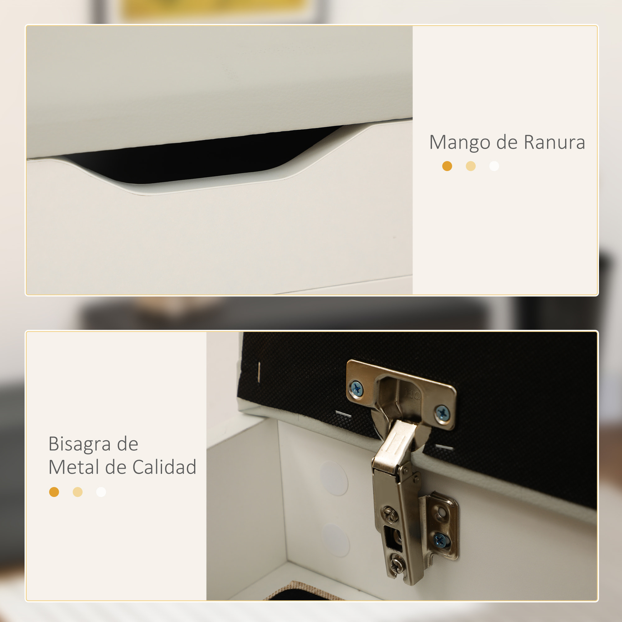 Armario Zapatero para Almacenamiento con Asiento Blanco