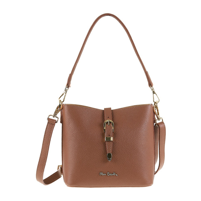 Borsa a spalla da donna Made in Italy - Modello Valeria Elite - 100% pelle - 22.0 x 19.5 x 10.5 cm