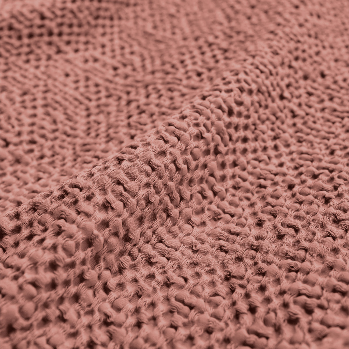 Couvre lit uni en coton, SONGE, Rose Fard