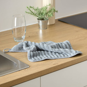 Lot de 2 chiffons microfibres 30x30cm gris