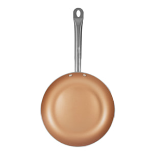 Bateria de cocina 7 piezas MAGEFESA Kenia de acero vitrificado con juego de sartenes (18/22/26 cm) BERGNER Professional Chef Copper Plus en aluminio p