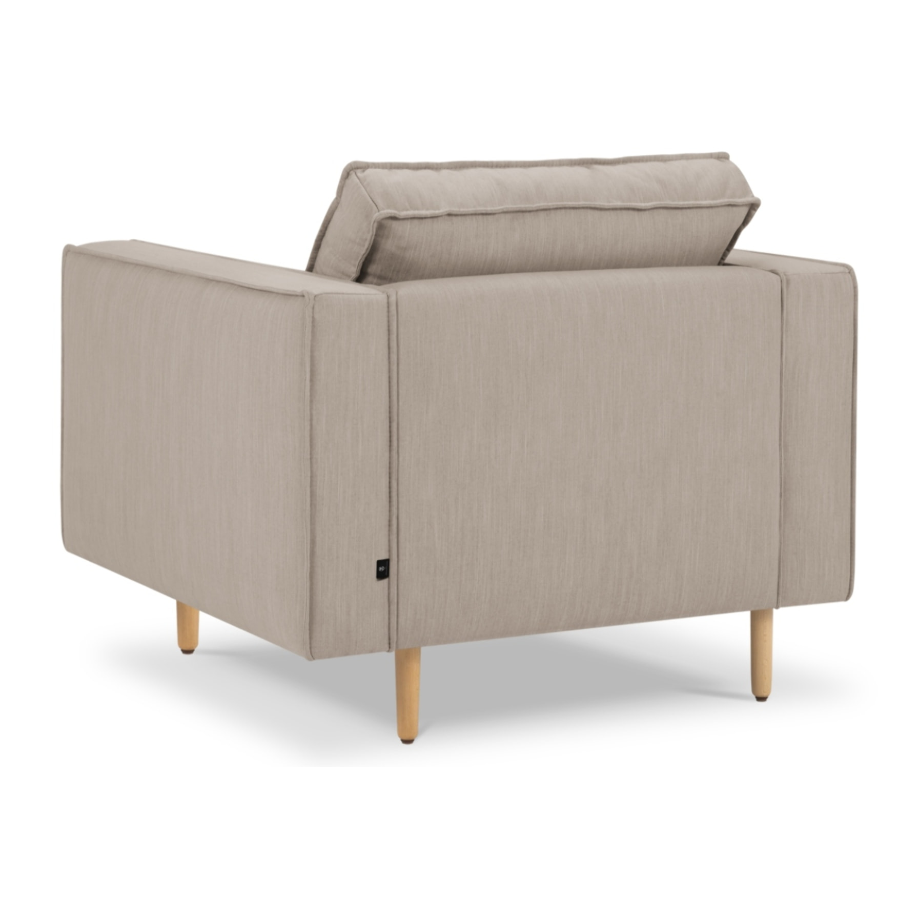 Fauteuil "Alexis" en tissu structurel beige foncé