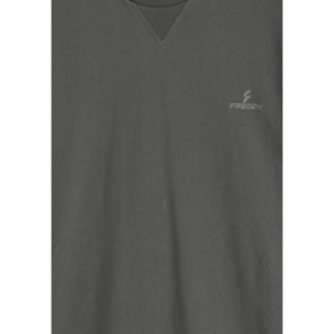 T-shirt Regular con Scollo girocollo e logo in tono colore