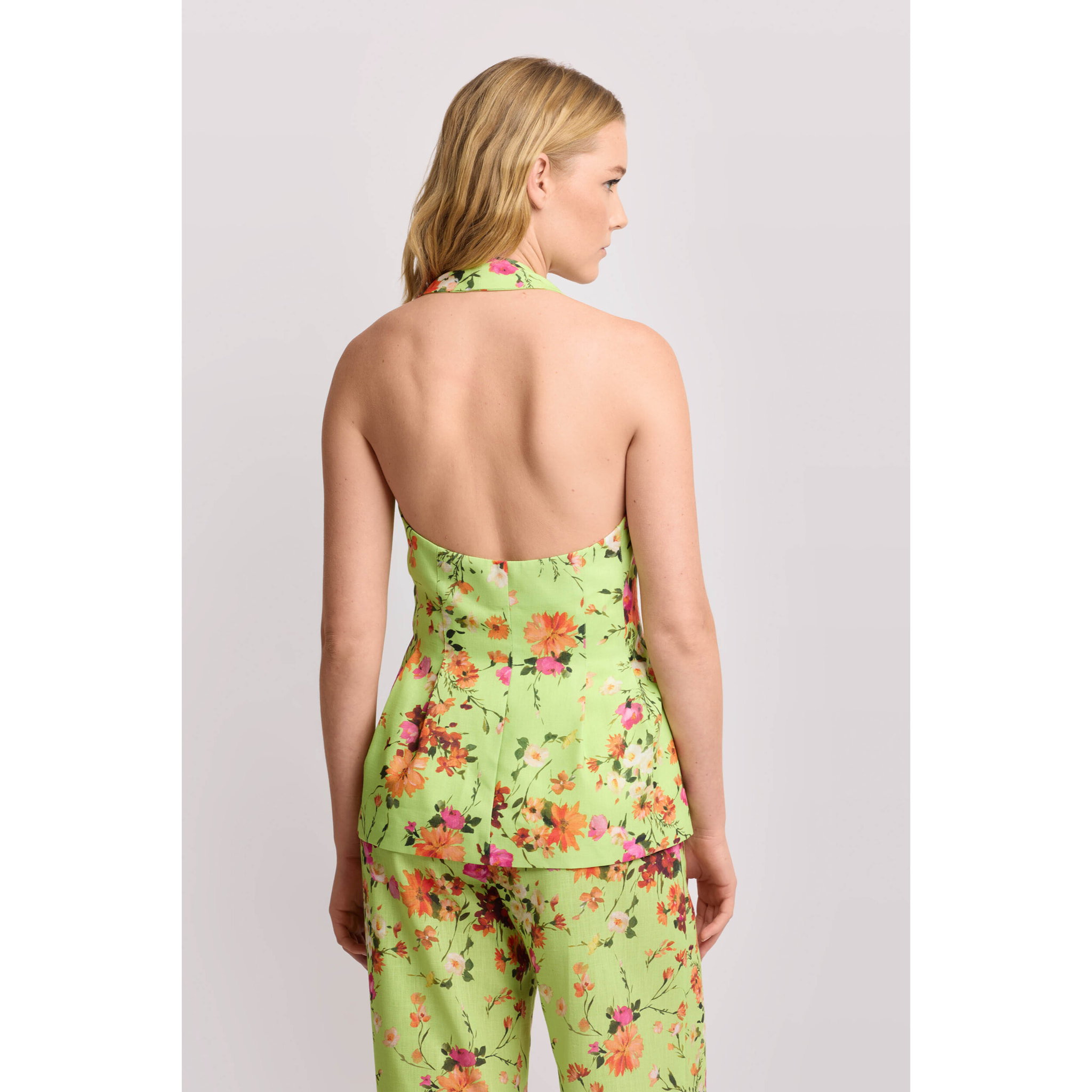 Kocca - Top con stampa floreale all over Donna, Fantasia, Scollo a V
