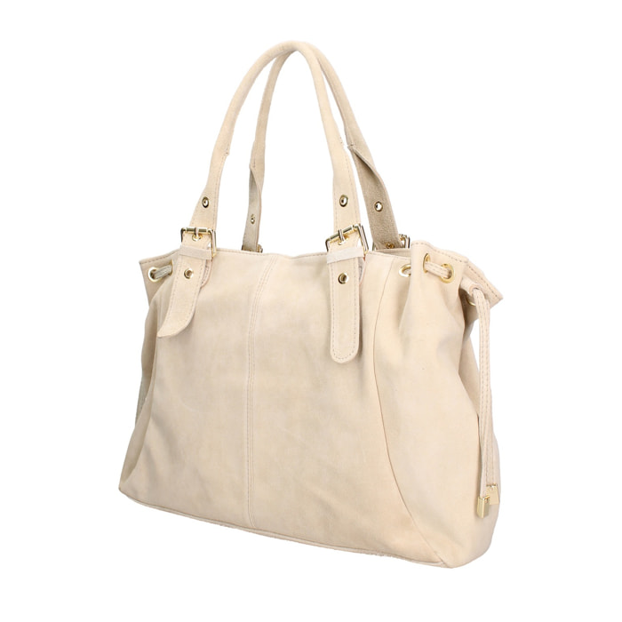 Borsa a mano da donna Made in Italy - Modello Celeste Plus - 100% pelle - 20.0 x 28.5 x 41.0 cm