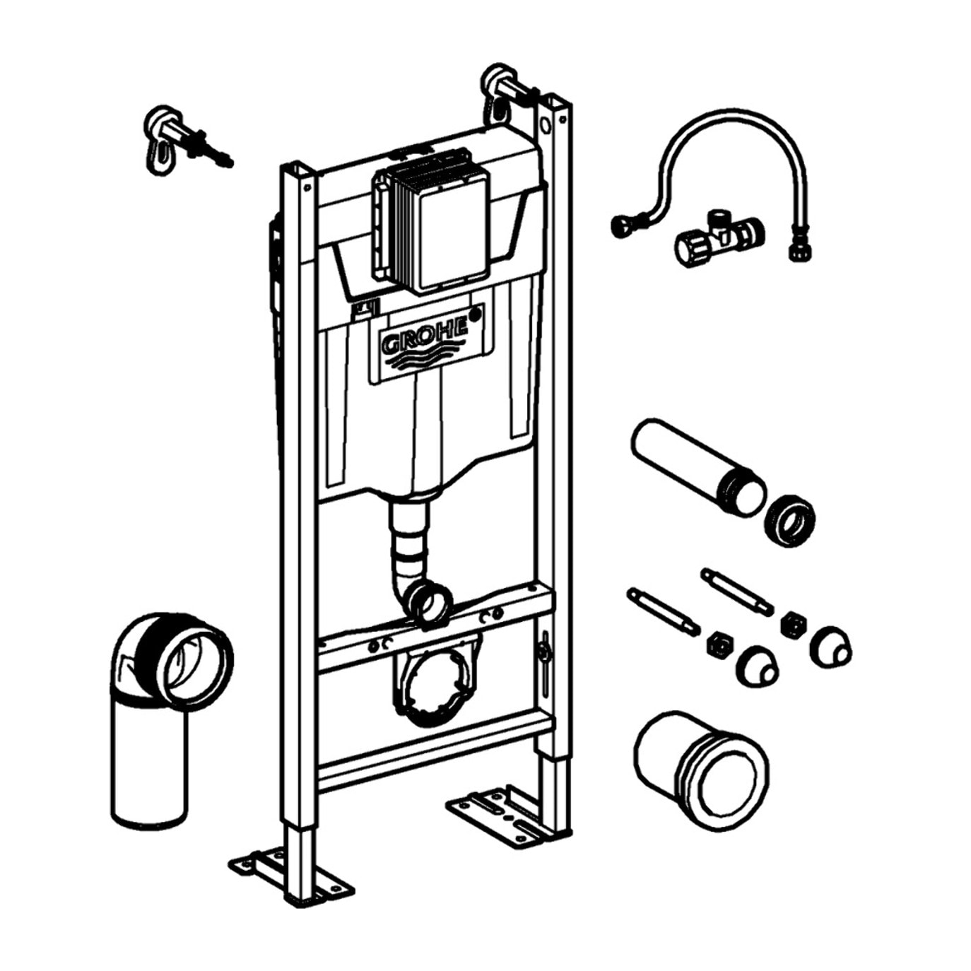 GROHE RAPID SL Project bâti support autoportant pour WC, 1.13m