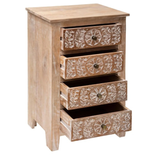 Chiffonnier "Shirel" manguier 4 tiroirs