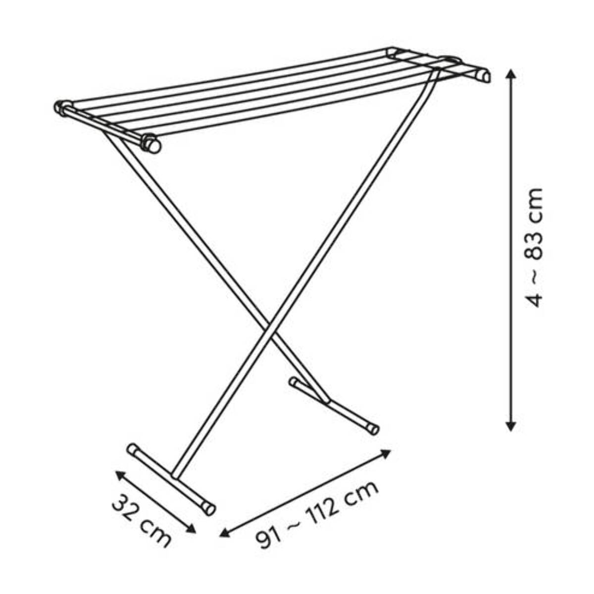 Étendoir à linge accrochable Sahana pont 6 m pliable beige