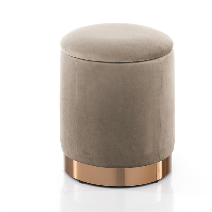 Tomasucci Pouf imbottito contenitore DIDO TAUPE