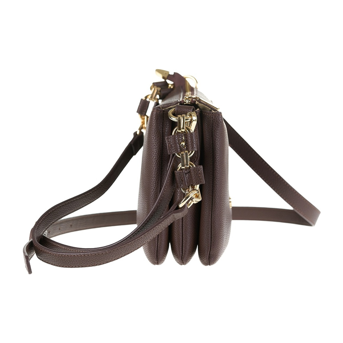 Borsa a spalla da donna Made in Italy - Modello Brunilde Lux - 100% pelle - 24.0 x 18.5 x 12.0 cm