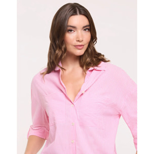 Camisa Manga Larga Rosa - Brosabeat
