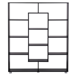 Bibliothèque 11 étagères multiformes noire EMILY
