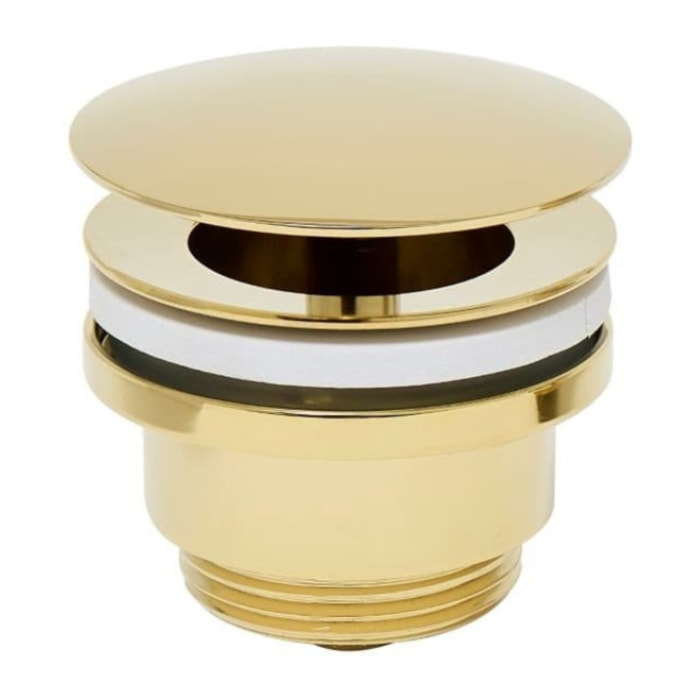 Bonde à écoulement libre pour lavabos, sans trop-plein, or (PZATKAGOLD)