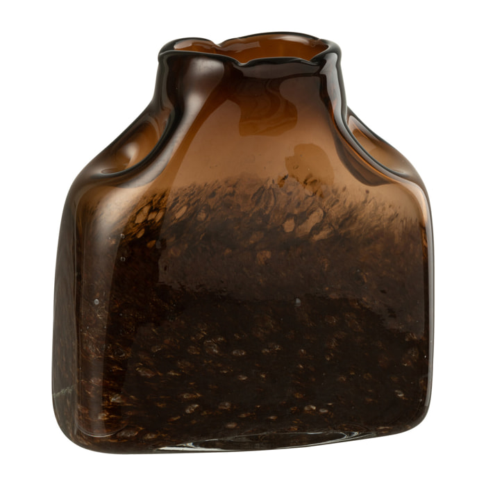 J-Line vase Rectangle - verre - brun foncé - small