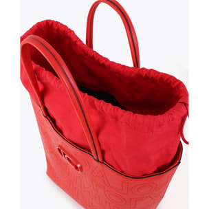 Shopper destrutturata con cuciture monogramma