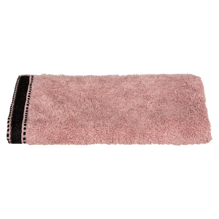 Serviette invité "Joia" - coton 550 gr/m² - rose 30x50 cm