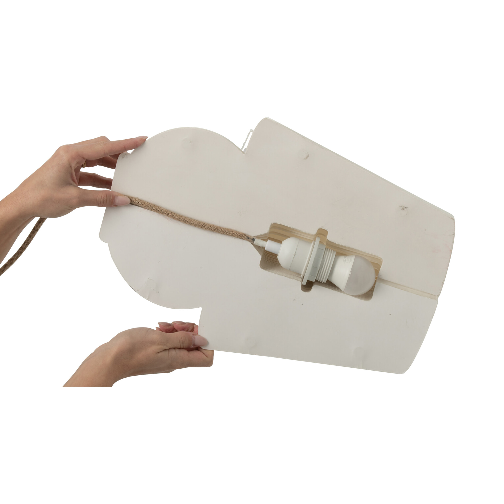 J-Line abat-jour Pliable - papier - blanc cassé