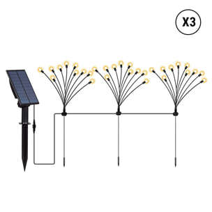 9 Balise solaire 90 boules LYRA H70CM