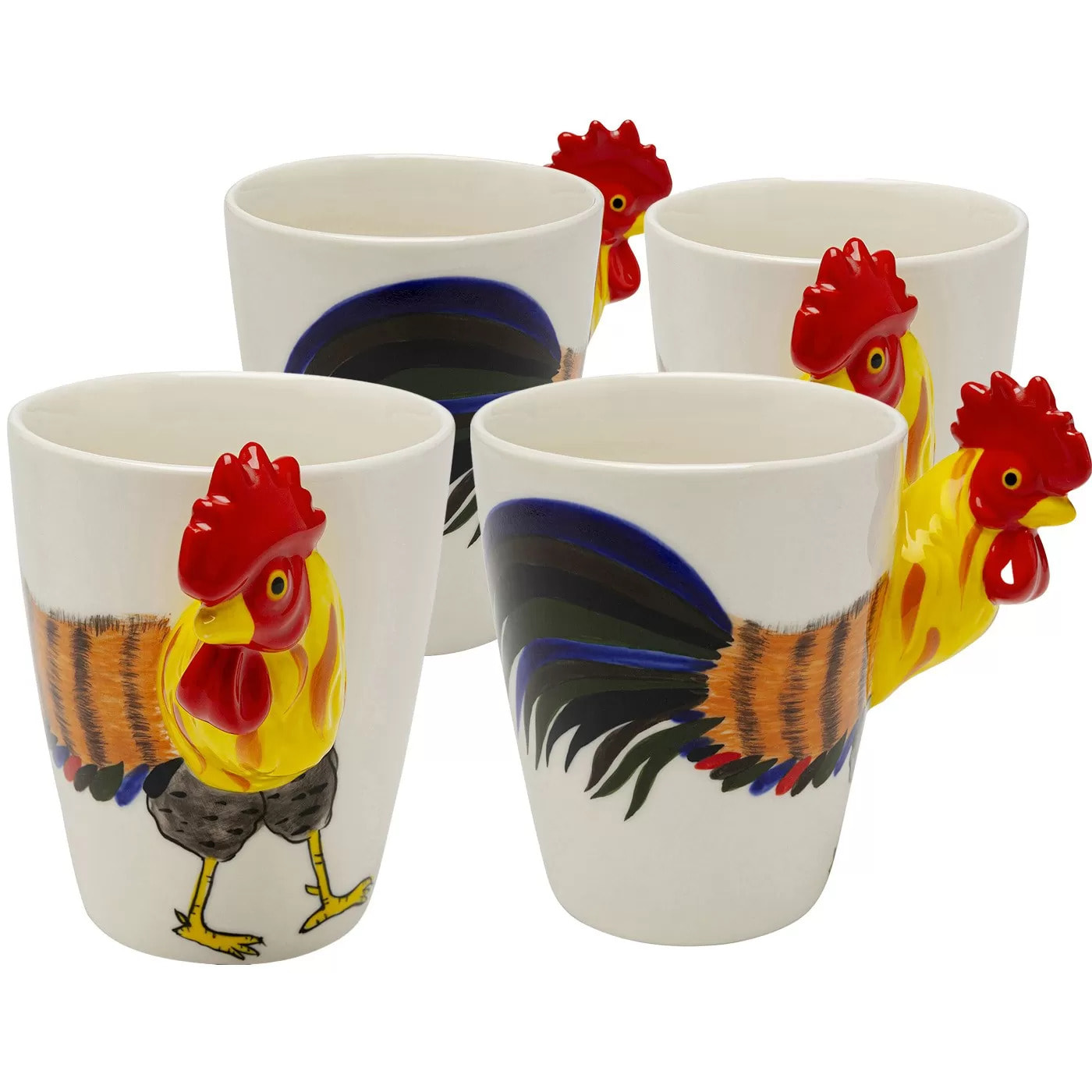 Mugs coq set de 4 Kare Design