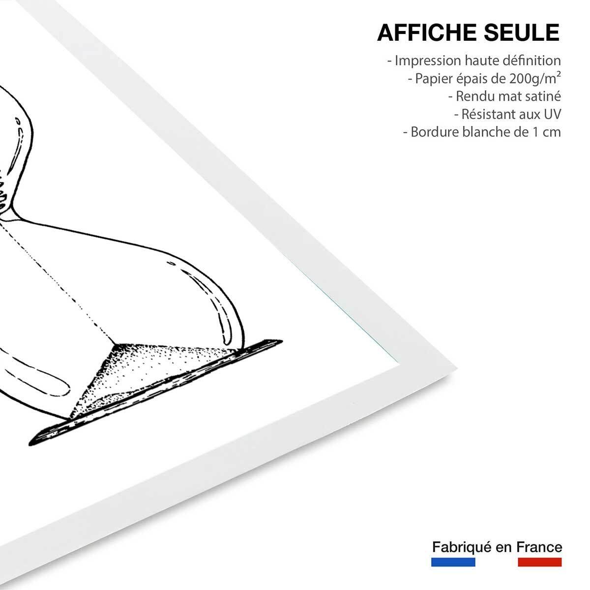 Poster sablier landais Affiche seule