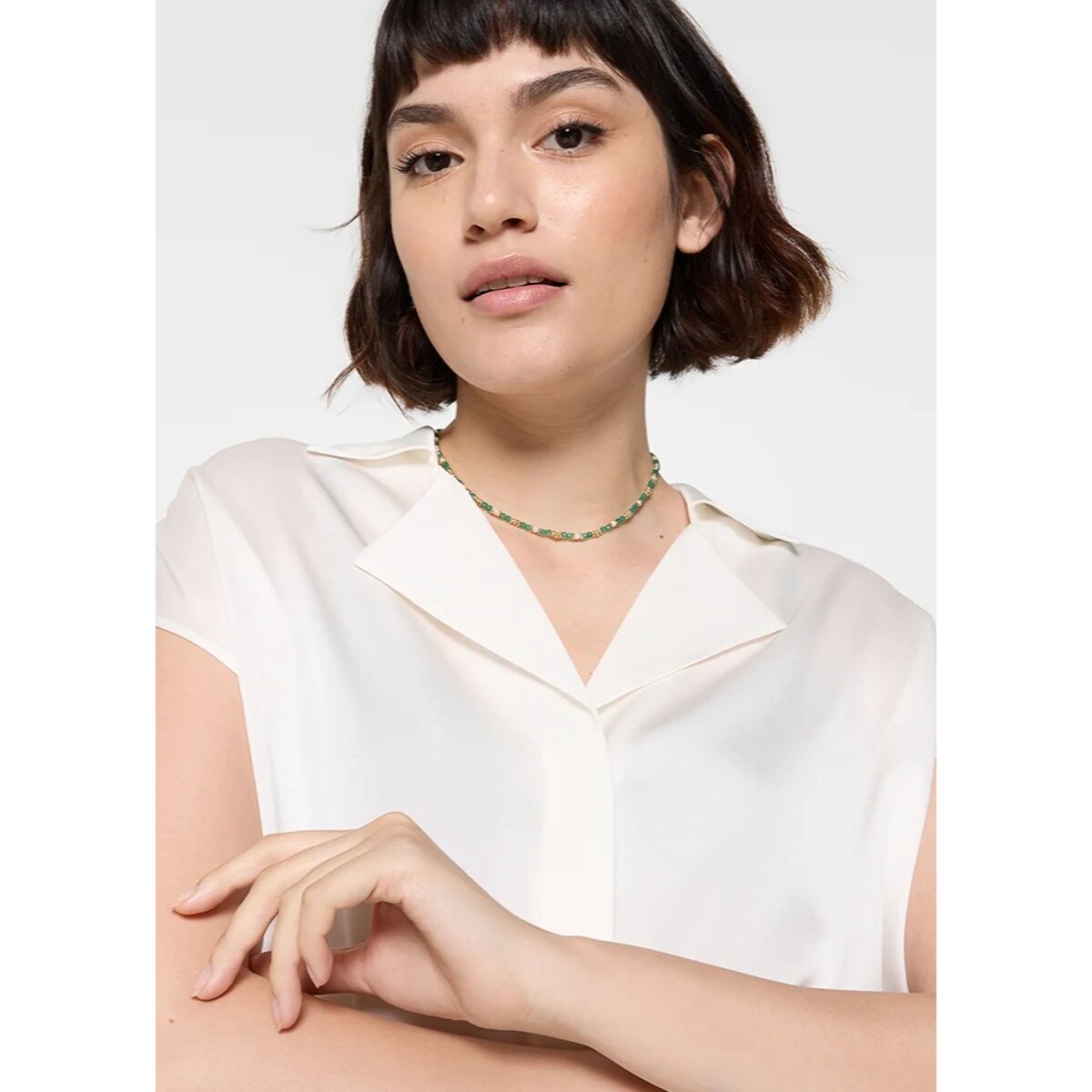 Collana U.S. Polo Assn. In metallo placcato oro con pietre naturali