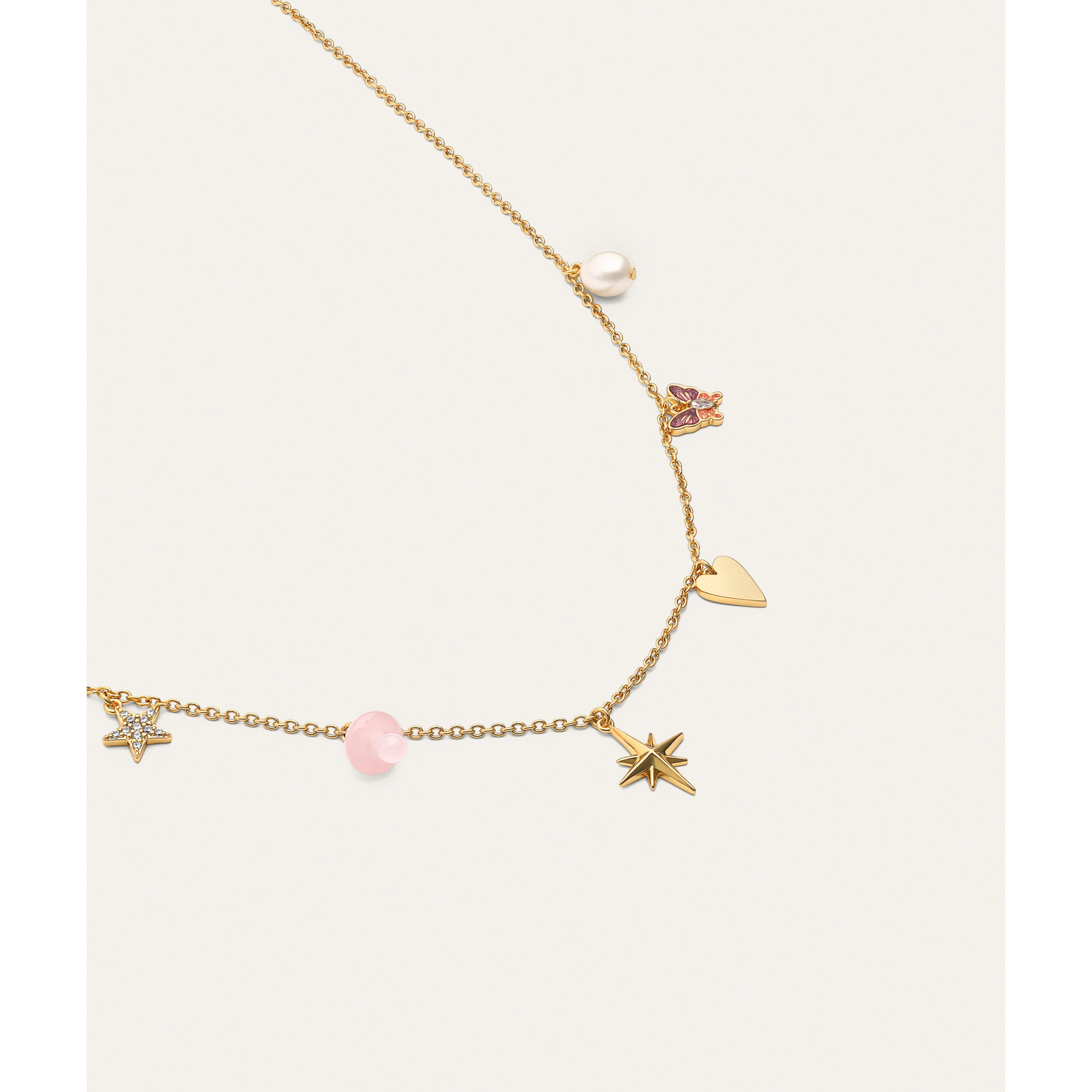 Collar Multicharms Fairy Tale Baño Oro