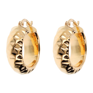 Orecchini a Cerchio con Superficie Martellata Diametro 2cm