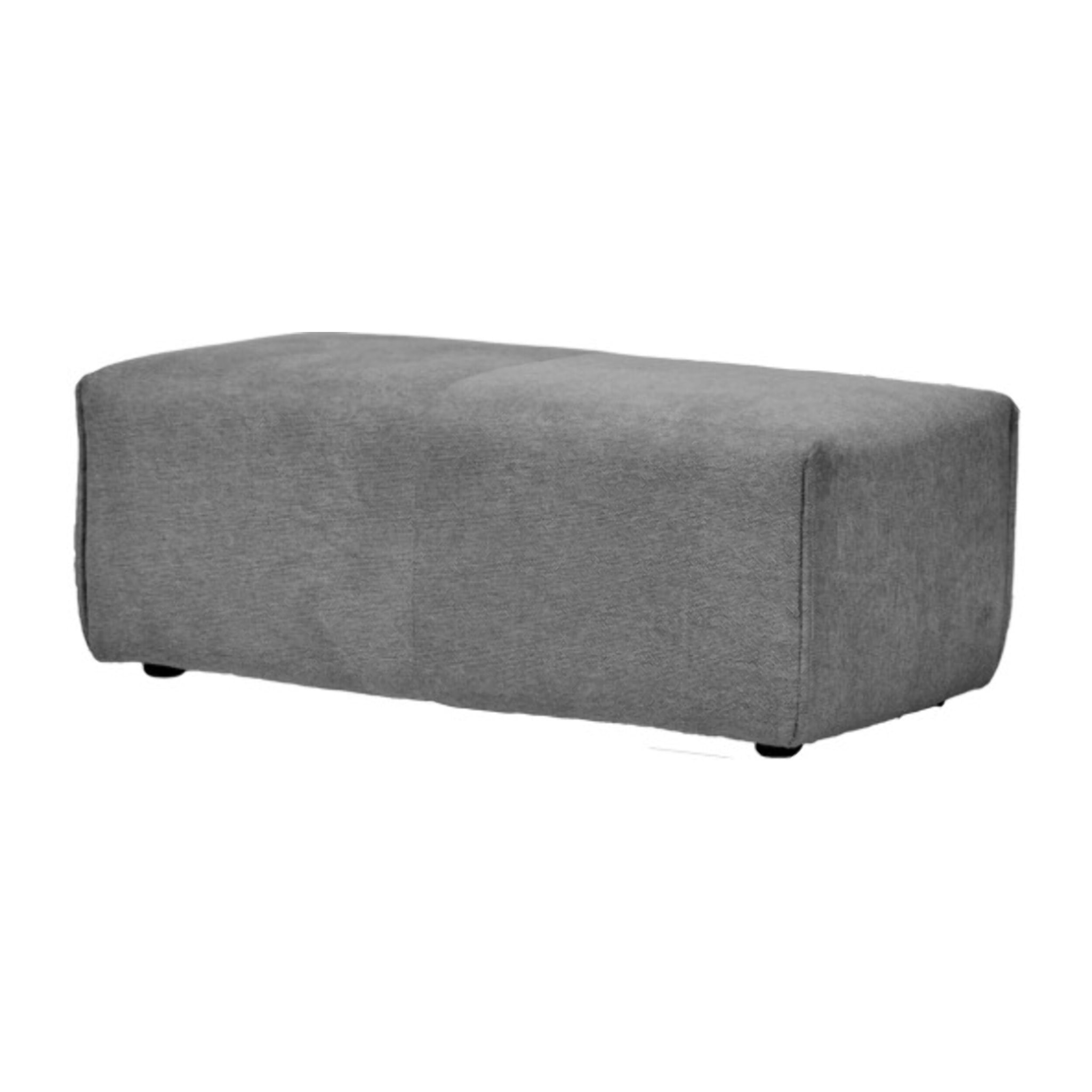 Pouf en tissu gris pour canapé modulable - FINN