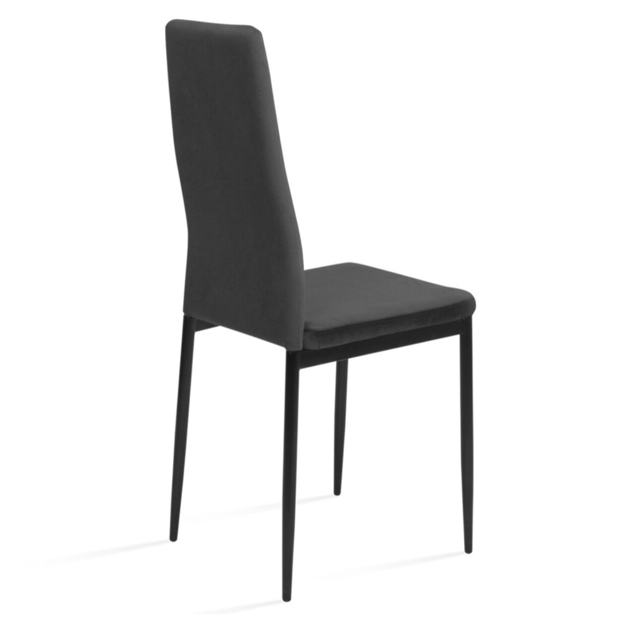 Chaises Jade en velours et pieds noirs