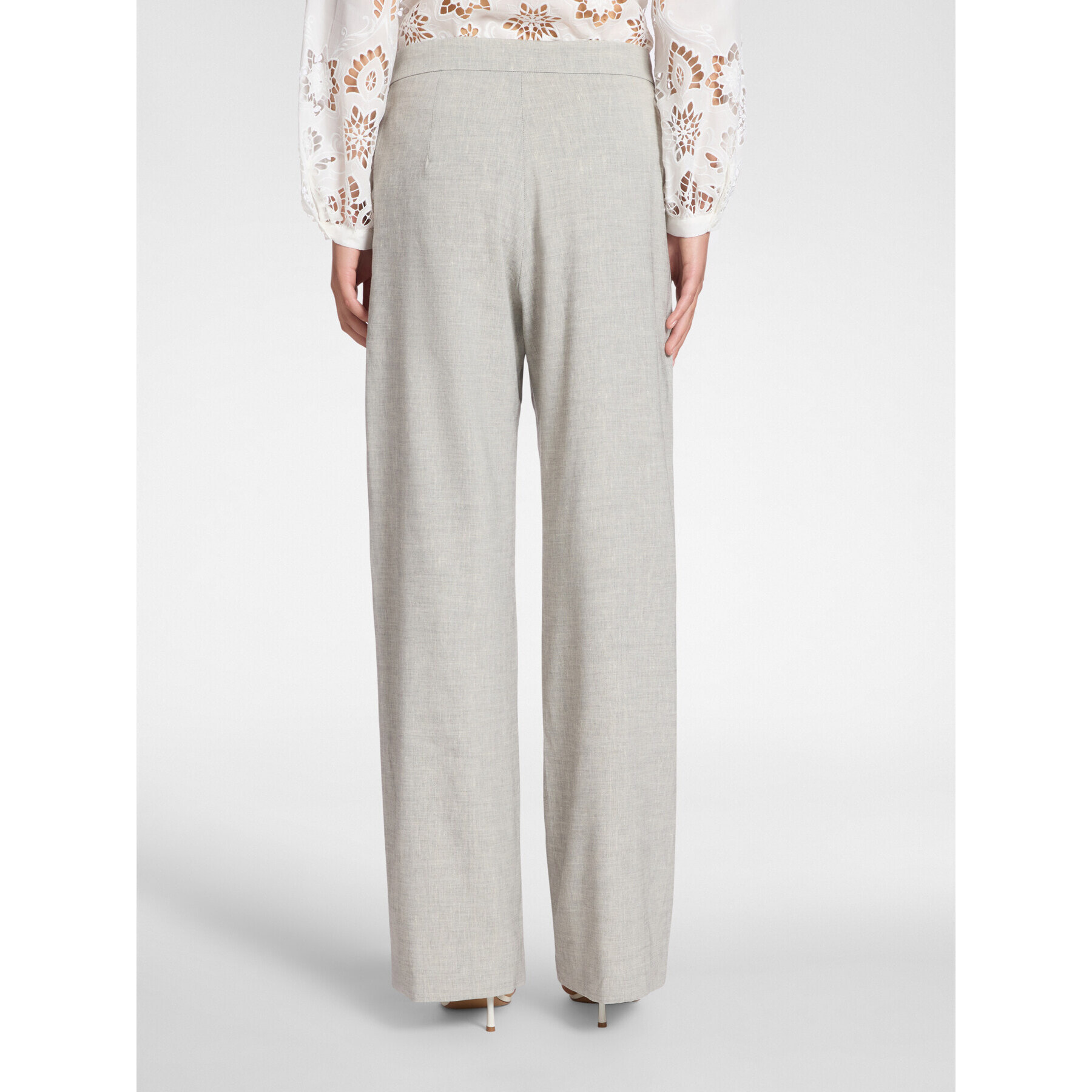 Elena Mirò - Pantalones chinos de mezcla de lino - Gris