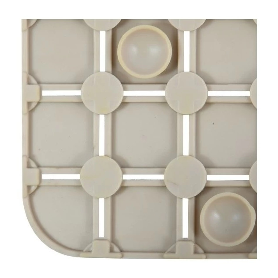 Tapis Fond de baignoire antidérapant Caoutchouc QUADRO 36x76cm Beige MSV
