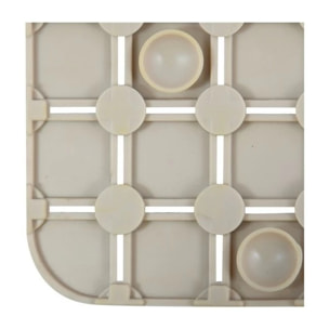 Tapis Fond de baignoire antidérapant Caoutchouc QUADRO 36x76cm Beige MSV