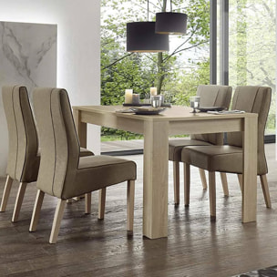 Tavolo allungabile Takumi, Consolle con allunghe, Tavolo da pranzo multiuso, Ripiano estensibile da cucina, Made in Italy, 137x90 h79 cm, Rovere