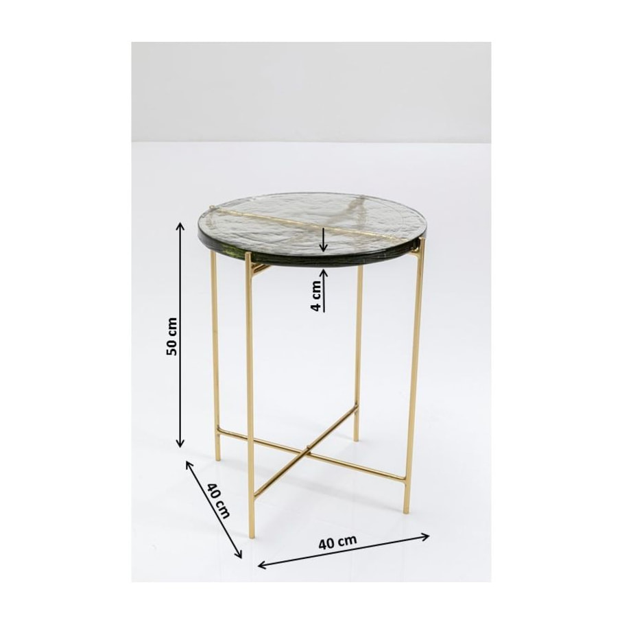 Table d'appoint Ice 40cm pieds dorés Kare Design