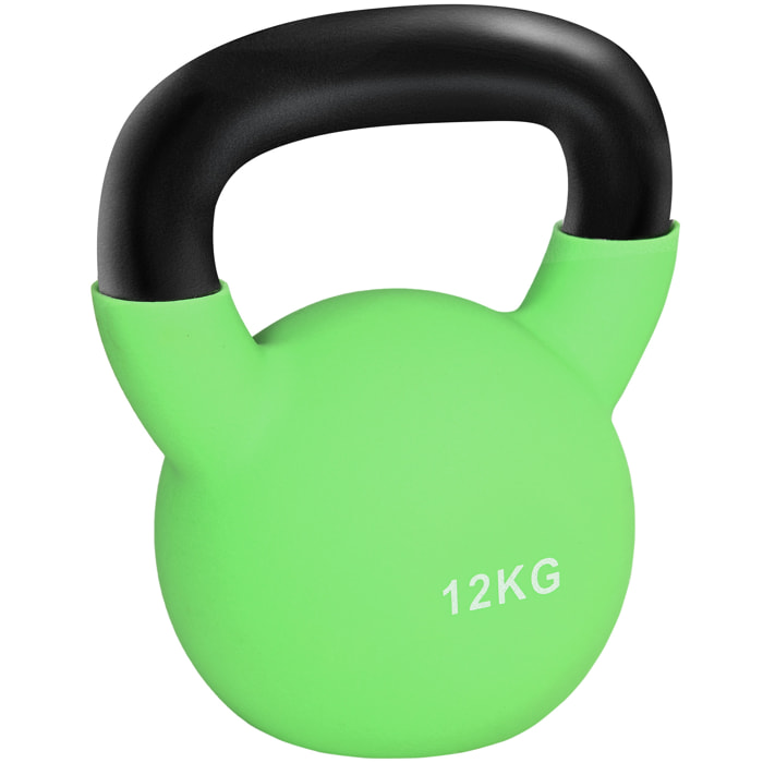 Pesa Rusa de 12 kg de Hierro Fundido Kettlebell para Entrenamiento de Fuerza