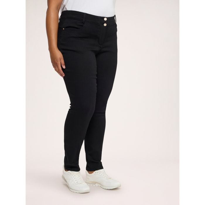 Fiorella Rubino - Jeans Skinny con doppio bottone - Nero
