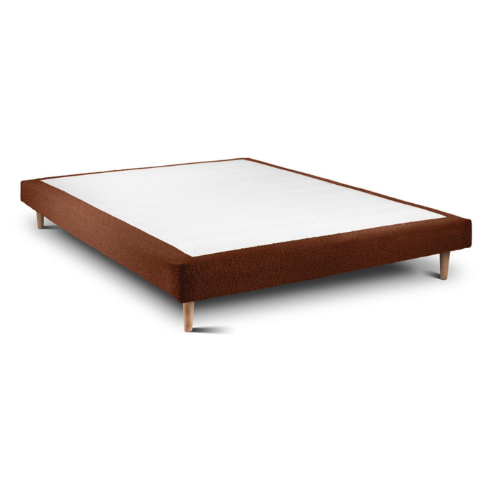 Sommier Tapissier Bouclette Ep14 - pieds bois