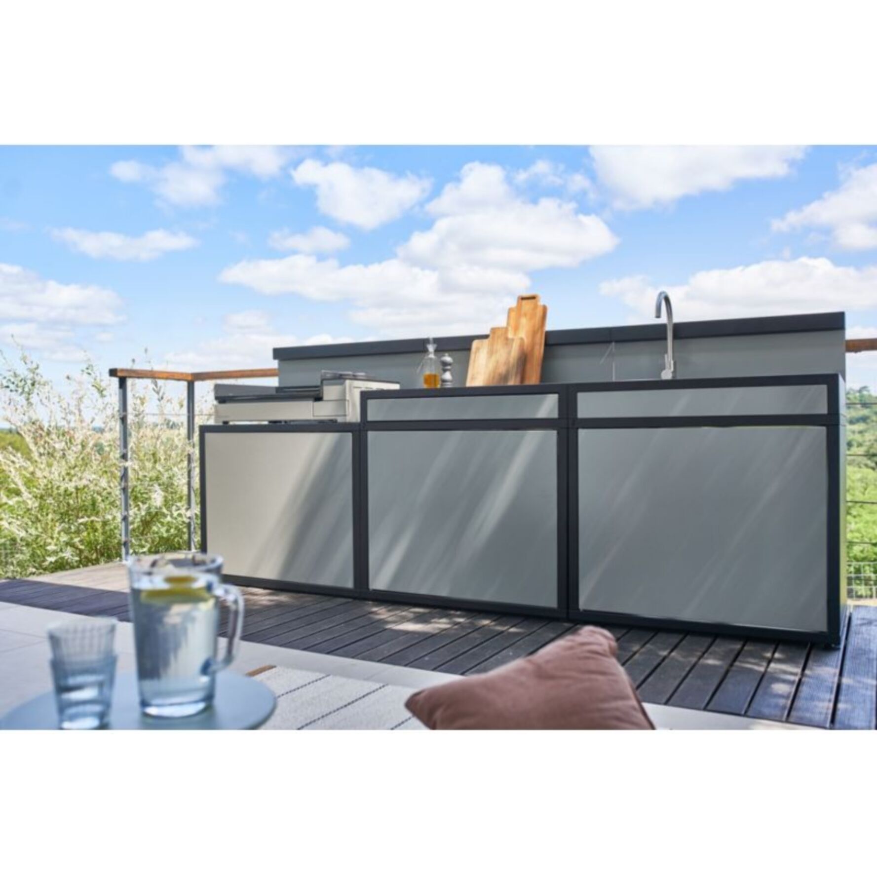 Plancha électrique FORGE ADOUR Premium E 60 A NG 2 brûleurs à poser, 58.5x40.5 cm