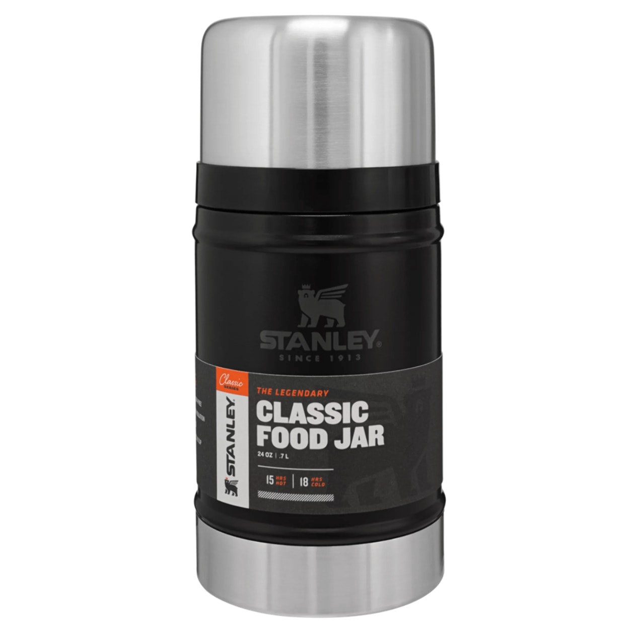 Thermos Alimenti - 0,71L - CLASSIC LEGENDARY FOOD JAR - Matte Black Pebble