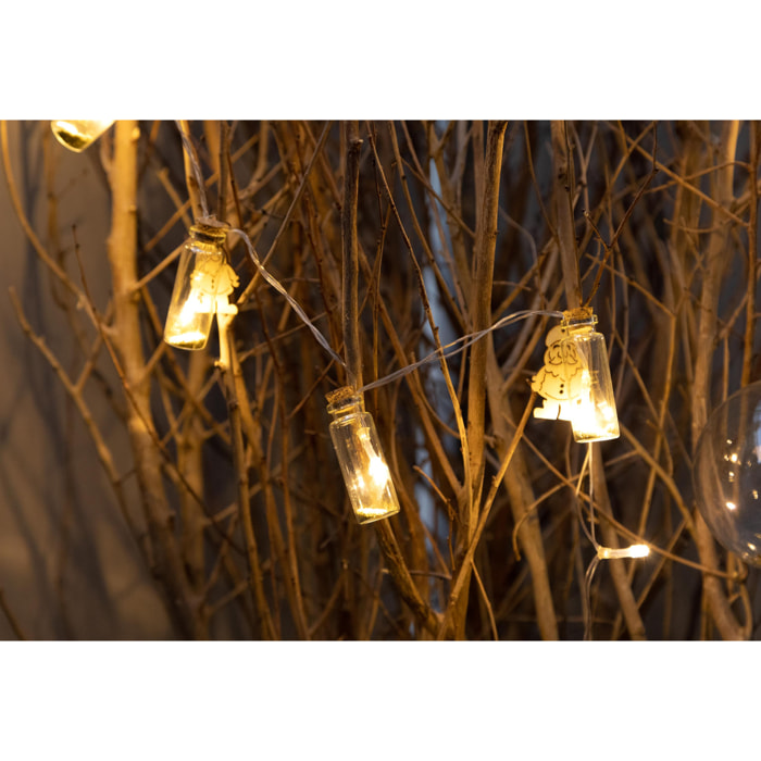 Ghirlanda Led con Barattoli - Pezzi 1 - Colore Dorato - 90x6Hx2cm - Bianchi Dino