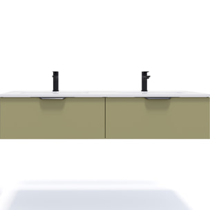 Meuble salle de bain double vasque 2 tiroirs - SOHO