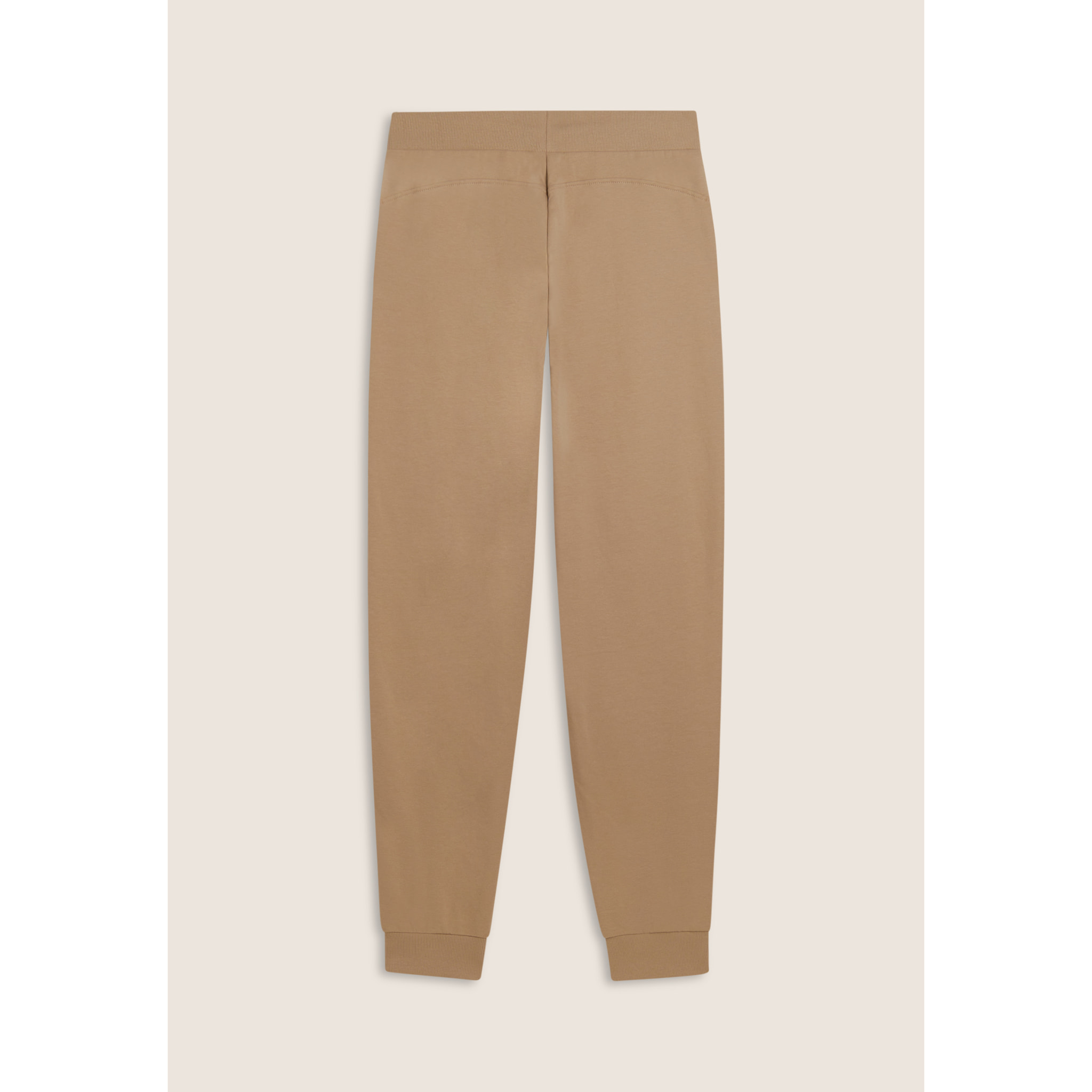 Pantaloni con fondo a costina e bande logate