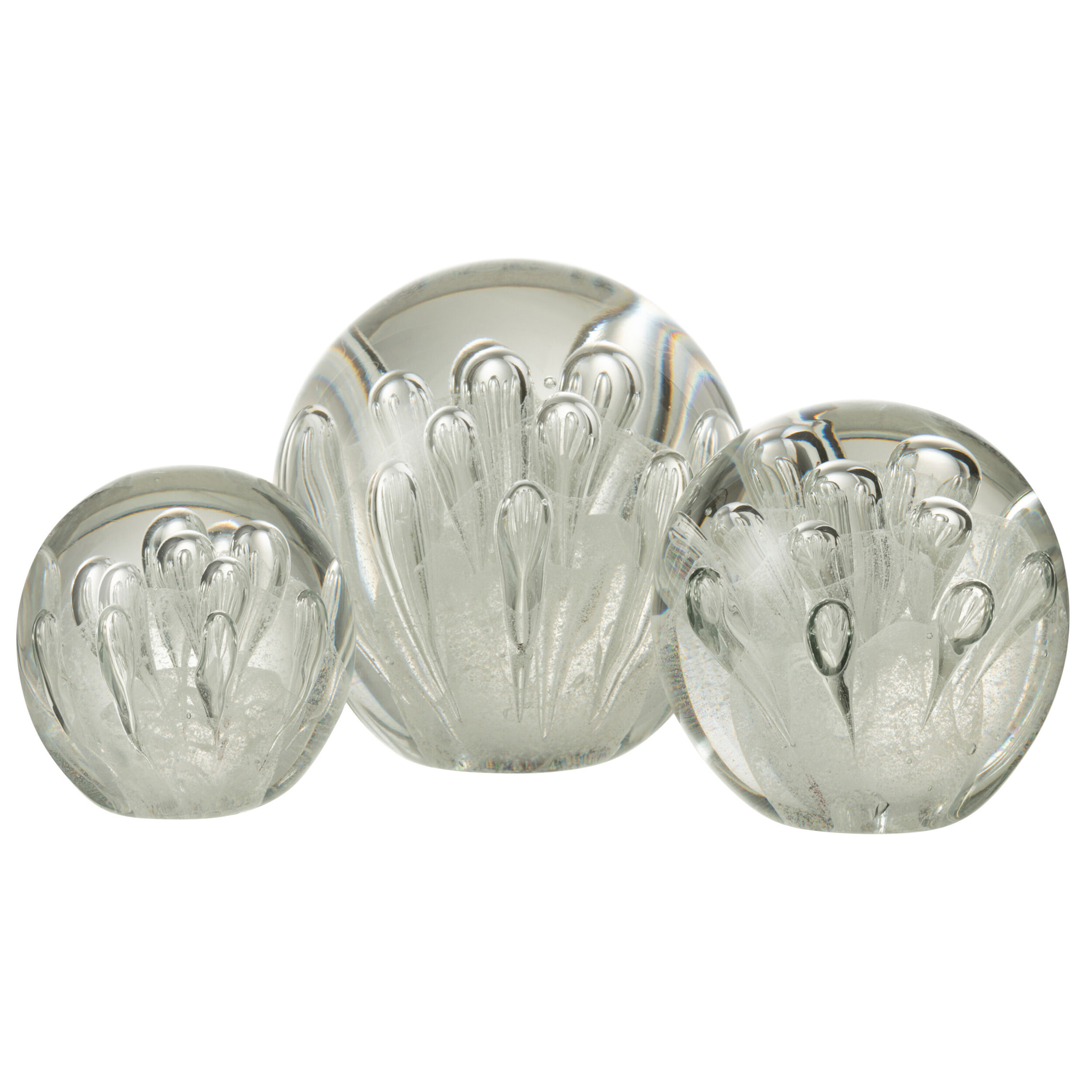 J-Line presse-papier Bulles - verre - blanc - large