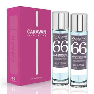 Caravan fragancias - caja de regalo con 2 perfumes nº66 de 150 ml, para hombre