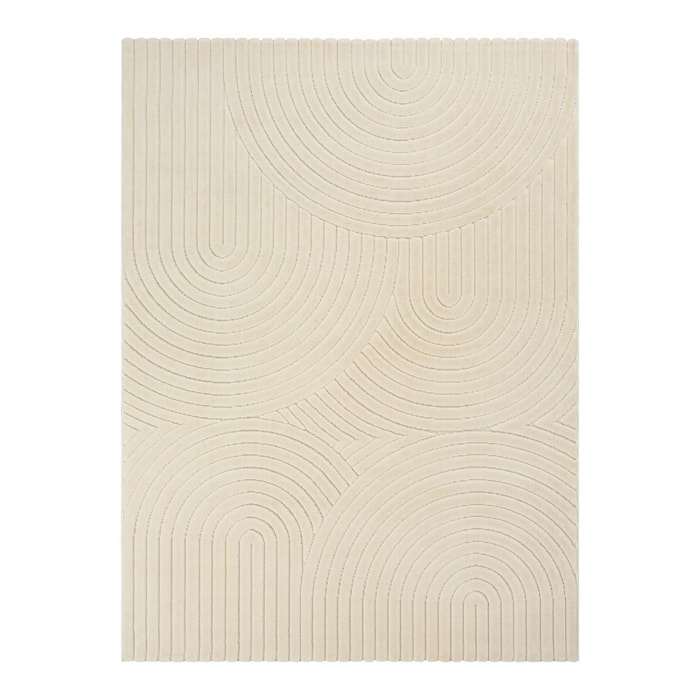 Tapis intérieur extérieur en relief ton sur ton FIRU