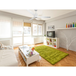 Ventilateur de plafond Réversible  Thermostat Dimmable Wifi Moteur à courant continu Toits en pente Télécommande Lumière à trois tons Hypersilence Mémoire