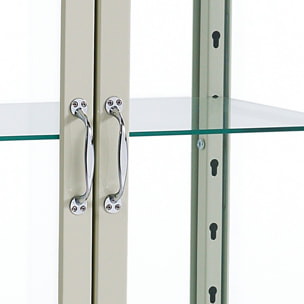 Vitrine à 2 portes Tomasucci MASH WHITE, en acier et verre, blanc