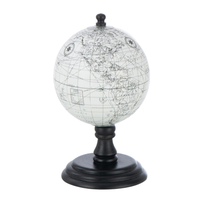 J-Line décoration Globe Sur Pied - bois - gris/noir - extra small