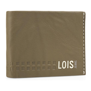 Cartera Hombre Piel Lois Temple Kaki-Cuero