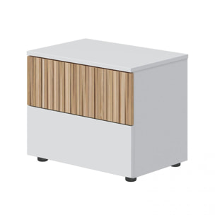 Mesita de noche Ethna Blanco Artik (Blanco Mate) - Natur